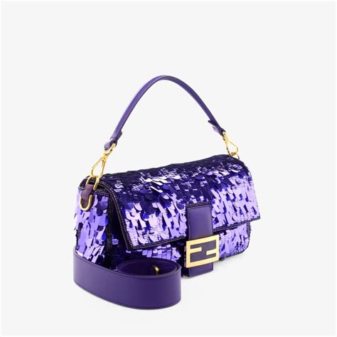 purple sequin fendi baguette|fendi baguette monogram.